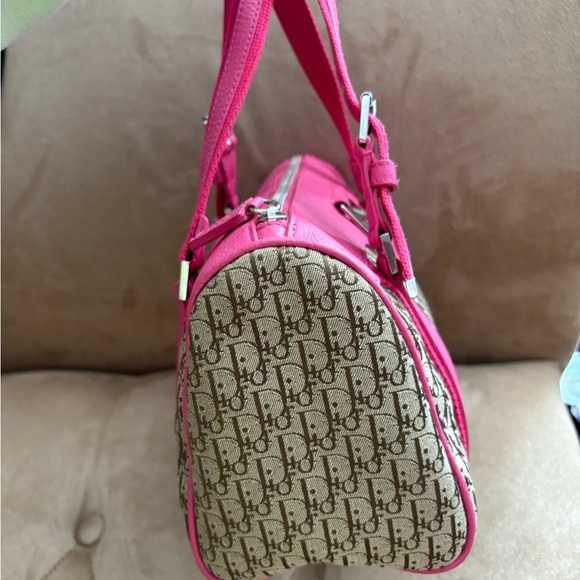 VINTAGE DIOR PINK TROTTER BOWLER BAG in great condition!!! - Picture 4 of 6